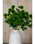 Cream Globe Thistle Faux Flower Stem