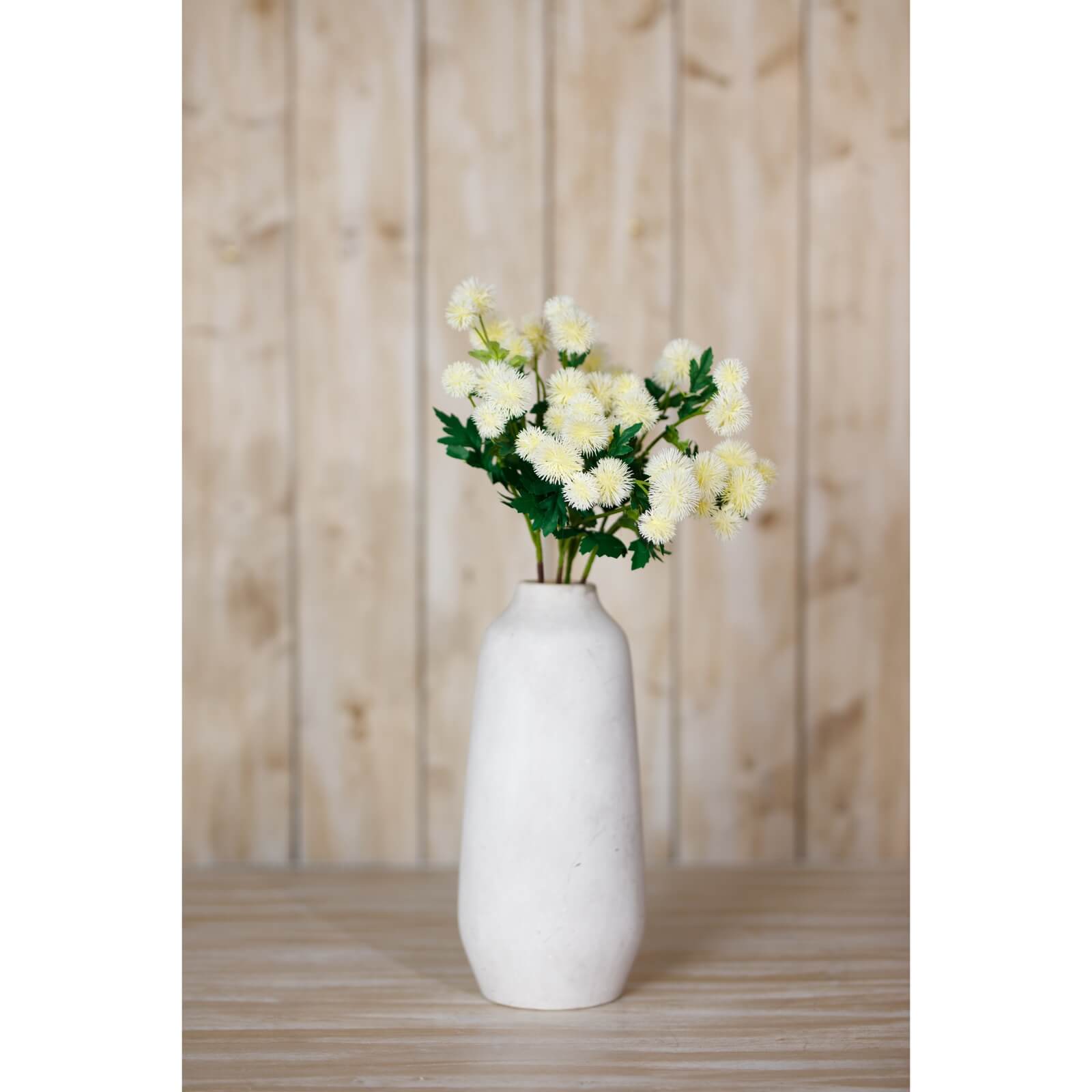 Cream Globe Thistle Artificial Flower Stem