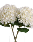 Oversized white artificial hydrangea with lifelike blooms, perfect for home decor and floral arrangements. by Sostter at brixbailey.com