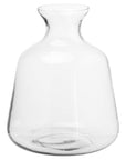 Clear glass Hydria vase with tapered neck and rounded base, 42cm tall, for floral arrangements or sculptural decor by RoomLondon at brixbailey.com