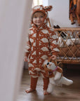 Eared Jumpsuit for Babies and Kids - Cinnamon Sheep
