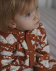Eared Jumpsuit for Babies and Kids - Cinnamon Sheep