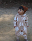 Eared Jumpsuit for Babies and Kids - Beige Suns