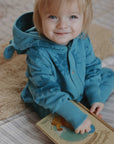 Eared Jumpsuit for Babies and Kids - Blue Suns