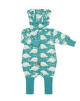 Eared Jumpsuit for Babies and Kids - Mint Sheep