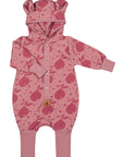 Eared Jumpsuit for Babies and Kids - Pink Lemons