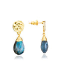 Athena Kate Large Drop Earrings: Labradorite