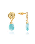 Classic Athena Kate Drop Earrings Aqua Pariba Onyx