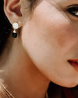 Classic Athena Drop Earrings in Black Onyx