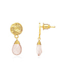Classic Athena Kate Drop Earrings: Pink Chalcedony