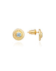 Luna Gemstone Studs Blue Topaz