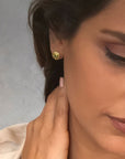 Luna Gemstone Studs Blue Topaz