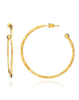 Large Textured Gold Hoops