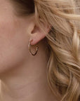 Lydia Textured Gold Hoops