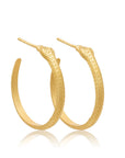 Medusa Gold Snake Hoop Earrings