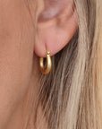 Medusa Gold Snake Scale Hoops