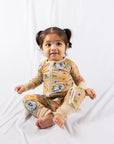 Lil' Earthling Bamboo Zip Onesie - Buttery Soft, Hippie Vibe for Baby by NIXX BABY at brixbailey.com