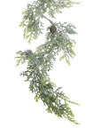 Frosted Pine Garland with Pinecones Winter Decoration