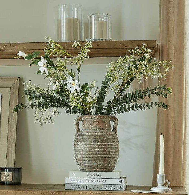 Shades of Brown Ceramic Amphora Vase
