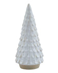 Frosted White Ceramic Spruce Tree Ornament
