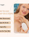 Eco Bath London Donkey’s Milk Soap on a Rope 220g - Luxurious and Eco Friendly Body Wash Bar with Shea Butter
