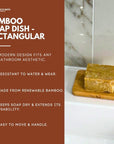 Eco Bath London Bamboo Rectangle Soap Dish