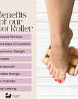Eco Bath London Foot Roller - Wooden Foot Roller Massager for Pain Relief and Improved Circulation