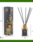 Eco Bath London Green Tea Reed Diffuser - Refreshing Room Fragrance with Notes of Bergamot and Green Tea, 100ml (3.38 Fl.Oz)