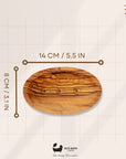Eco Bath London Olive Wood Boat Shape Soap Dish