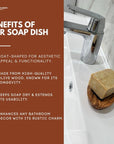 Eco Bath London Olive Wood Boat Shape Soap Dish