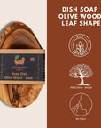 Eco Bath London Olive Wood Leaf Soap Dish