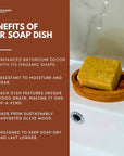 Eco Bath London Olive Wood Oval Soap Dish