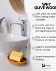 Eco Bath London Olive Wood Oval Soap Dish