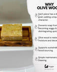 Eco Bath London Olive Wood Rectangle Soap Dish