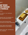 Eco Bath London Olive Wood Rectangle Soap Dish