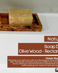 Eco Bath London Olive Wood Rectangle Soap Dish