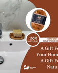 Eco Bath London Olive Wood Ridged Soap Dish