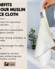 Eco Bath London Organic Cotton Face Flannels 30x30cm