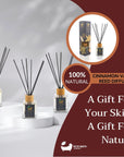 Eco Bath London Vanilla Cinnamon Reed Diffuser - Luxurious Herbal Scent of Cinnamon and Vanilla, Long Lasting Room Diffuser, 100ml (3.38 Fl.Oz)