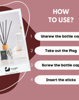 Eco Bath London White Musk Reed Diffuser - Fresh and Sweet Fruits Scented Room Diffuser with Lemon, Mandarin, Green Pear, and Bergamot, 100ml (3.38 Fl.Oz)