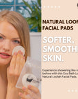 Eco Bath London Natural Loofah Face Exfoliating Scrubber Pads - 6 Count (1 Pack)