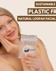 Eco Bath London Natural Loofah Face Exfoliating Scrubber Pads - 6 Count (1 Pack)