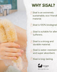 Eco Bath Natural Sisal Round Brush Japanese Style