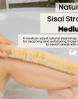 Eco Bath London Natural Sisal Body Strap - Premium Exfoliating Back Scrubber