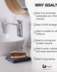 Eco Bath Natural Sisal Walnut Wood Nail Brush - Luxurious Design