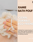 Eco Bath London Ramie Bath Puff - Soft Body Scrubber Bath Sponge