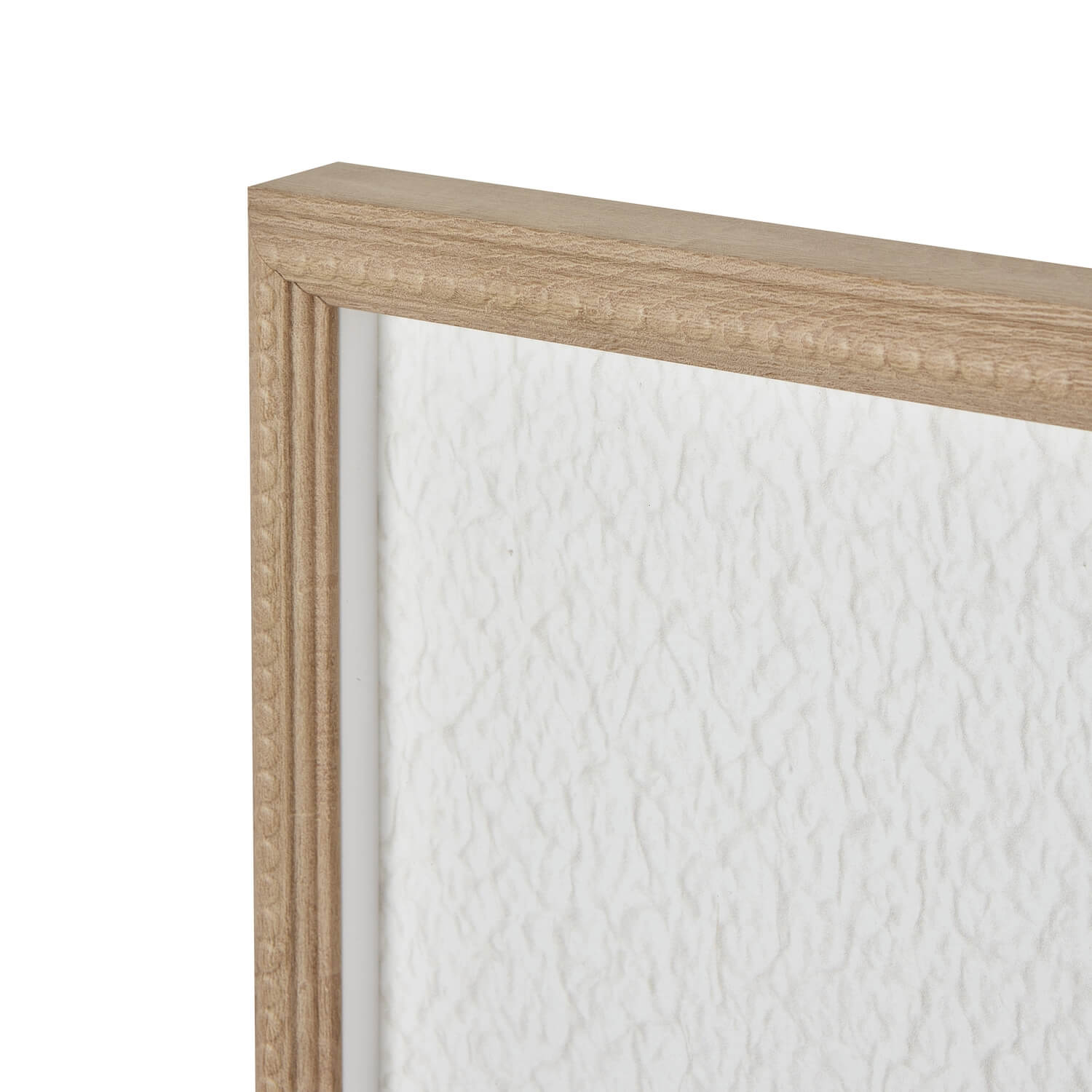 Elegant Large White Quill Feather Art | Beaded Frame Display