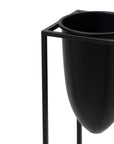 Matte Black Bullet Planter for Modern Interiors