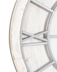Whitewashed Wood Square Wall Clock