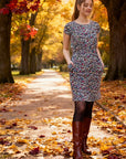 Rainbow Leopard Breastfeeding Dress | Knee Length Nursing Dress